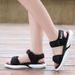 Sports Sandals Women's Ins Tide Beach Shoes Student Versatile Velcro Flat Sandals_vogvips.com