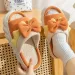 en Women Indoor Slippers Comzy Anti-Slip House Cotton Shoes Cute Bowknot Flat Slipper Couples Slides Spring Summer_vogvips.com