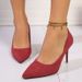 Solid color high heels female new pointed head shallow mouth slim with sexy high heels female_vogvips.com