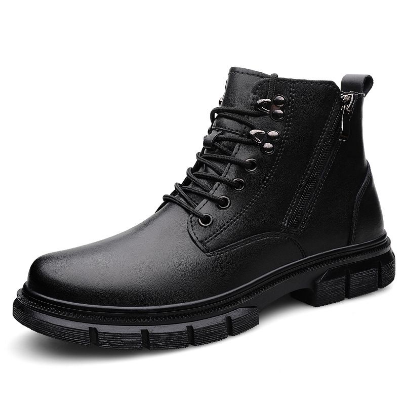 Martin Boots Men's Retro Locomotive High-top Tooling Boots Men_vogvips.com