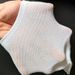 Summer thin socks men's mesh sports socks ear lifting cotton socks black and white solid color men's boat socks breathable men's socks New_vogvips.com