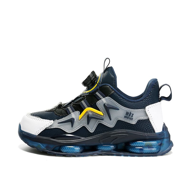 Boys' Sports Shoes 7 12 Years Old 2024 Spring And Autumn New Lightweight Soft Sole Running Shoes Big Boy Button Shoes_vogvips.com