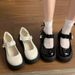 French Mary Jane One-pedal Women's Shoes Temperament Shoes Heightened Jk Shoes Round Head With Mary Jane Small Leather Shoes_vogvips.com