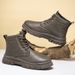 European Warm Series Men's Martin Spring Autumn High-top Leather Waterproof Boots British Fashion Thick-soled Non-slip Casual Shoes Trendy_vogvips.com