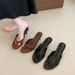 New Style Elegant Flip Flops Mid Heel Sandals, Summer Plus Size, Export Style, Stiletto Heel Sandals For Women, Suitable For Outdoor Wear_vogvips.com