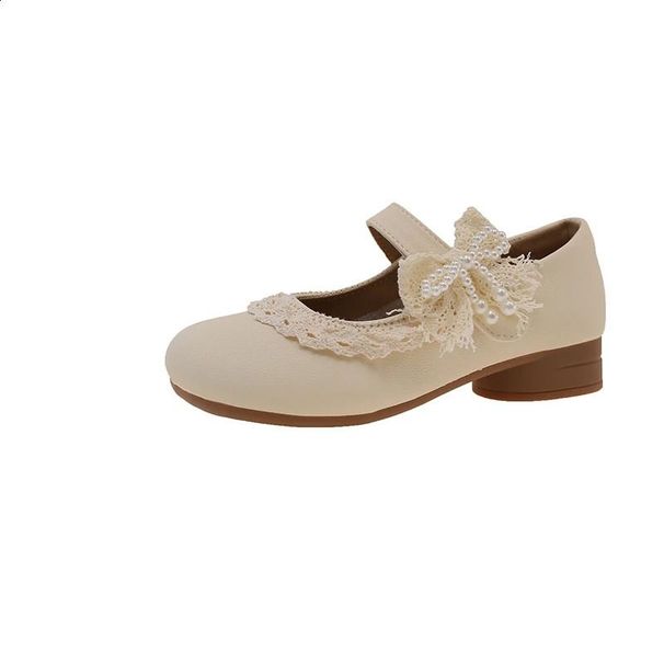 Lace Bow Soft Sole Single Fashion Round Toe Shallow Mouth AntiSlip WearResistant Low Top Shoes 251015_vogvips.com