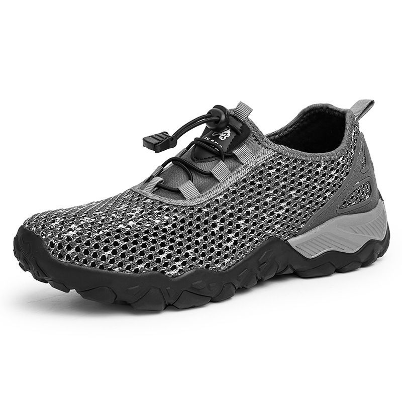 Mountaineering Outdoor Air-Conditioned Shoes, Mesh Flat Bottomed Breathable Trendy Men's Sports And Leisure Shoes_vogvips.com