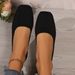 New Plus Size Korean Version Round Headed Bottomed Lazy Single Shoes For Women, Fly Woven Breathable Flat Heel, Shallow_vogvips.com