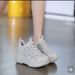 Single Net Dad Shoes Women's Rhinestone Thick Sole Heightening Lightweight Soft Sole Breathable Casual Sports Women's Shoes_vogvips.com