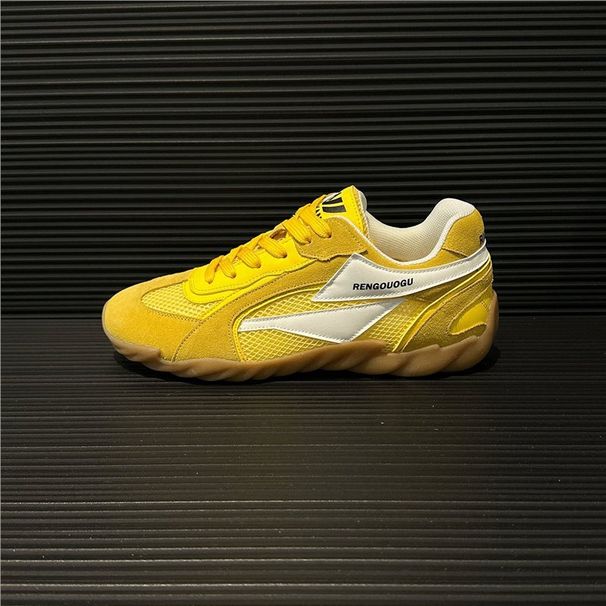 Trendy Men's For Spring Summer, Mesh Dopamine Color German Training Shoes, FashiNewable And Breathable, Korean Style,_vogvips.com
