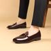 Men's Square Toe Casual Loafers With Side Buckle - Professional & Stylish Footwear For Business & Leisure (Sizes 40-48)_vogvips.com