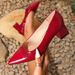 Slip-on chunky heel shoes New pointy women's high heels comfortable large size shoes_vogvips.com