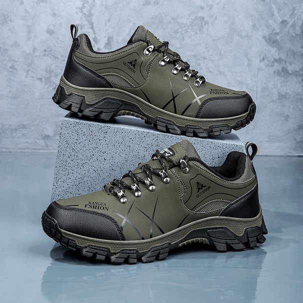 Large Waterproof Hiking Men's Outdoor Sports Camping, Breathable Workwear Shoes, Anti Slip And Wear-Resistant_vogvips.com