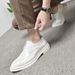 Euro Step New White Brogue Men's Leather Summer Breathable Business Formal British Style Pointed Wedding Shoes For Men_vogvips.com