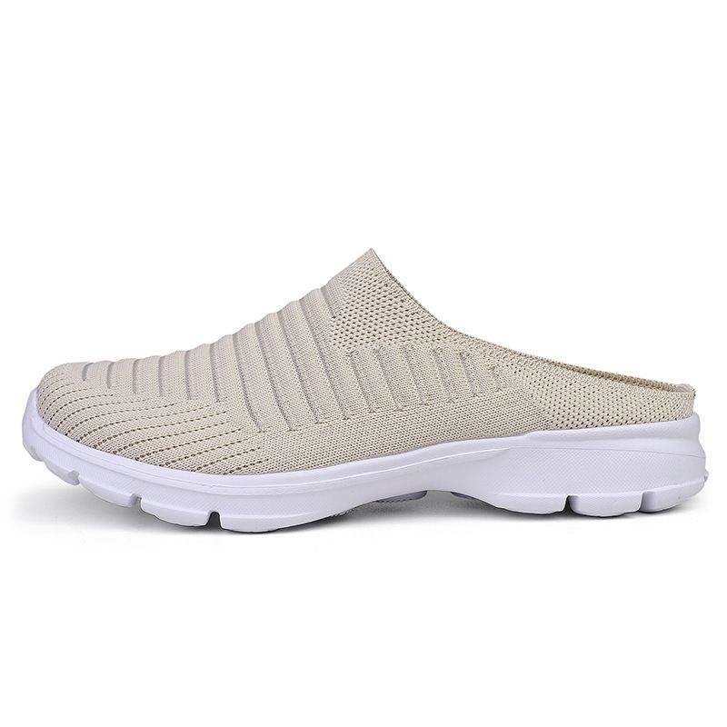 Summer Women's Sports Slippers, Lazy Mesh Surface, Breathable Half Trailer, Casual Walking Shoes, Large 628 84B_vogvips.com