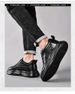 Height-increasing Men's Shoes Platform Muffin Shoes Inner Height-increasing Board Shoes Low-top Cowhide Surface Retro Sneakers_vogvips.com