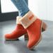 Women's Winter Snow Boots Warm Faux Fur Lined Slip-Resistant Casual Mid Calf Boots_vogvips.com