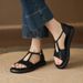 2026 Summer New Women's Flat Sandals, Fashion T-Strap Braided, Casual Comfortable Non-Slip Beach Shoes For Ladies_vogvips.com