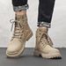 2025 Autumn New Martin Men's British Style Black Leather Versatile Casual Trendy High-top Boots_vogvips.com
