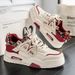 New Spring Men's Shoes, Breathable White Sneakers For Male Students, Trendy Versatile Thick-soled Sports Casual_vogvips.com