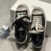 Zhao Lusi's Same Style SF Cross-pattern Canvas Shoes, Height-increasing Thick-soled Sneakers, New Vintage_vogvips.com