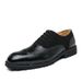 Euro Step Large Size Brogue For Men 2025 Korean Style Color Block Business Formal Leather Shoes_vogvips.com