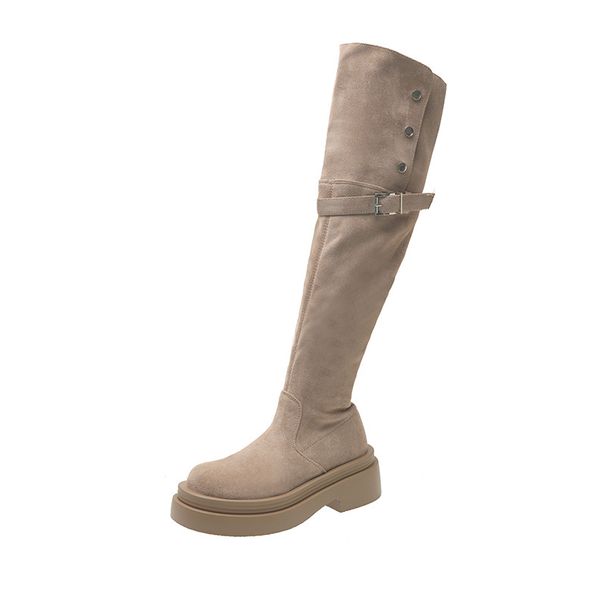 Platform Tube Riding For Women 2025 Autumn Winter New Versatile Fleece-Lined High Heel Over-the-Knee Two-Way Wear Long_vogvips.com