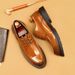 Men's Real Men's Formal Wear, English Derby Shoes, Patent Leather Glossy Business Shoes_vogvips.com