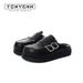 New Summer Boken Thick Soled High Head Slippers For Men's American Niche Mules With Metal Buckle Beach Shoes_vogvips.com