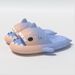 Cute Cartoon Shark Slippers For Women Men Gradient Color Summer Platform Shoes Night Glowing Style Couples Home Street_vogvips.com