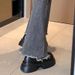 Women's Shoes Chunky Loafers With Fleece Lining - Slip-On Comfort Shoes With Platform Sole For Winter, Spring & Fall - Round Toe Mary Jane Style_vogvips.com