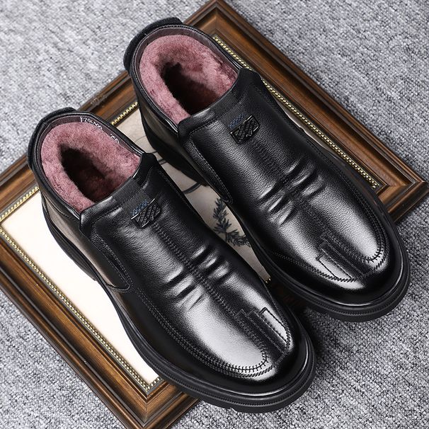 New Leather Spring Men's Shoes High-top Men's Heightening Tooling Martin Boots_vogvips.com
