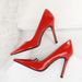 Super high heel shallow mouth pointed bright face patent leather all-match high heels women's single shoes_vogvips.com