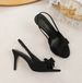 Bow-tie Sexy Comfortable Waterproof Platform Black Stiletto Strap Women's Sandals 2026 Summer New Fairy Style_vogvips.com