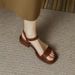 Women’s Shoes Retro Simple One Strap Roman Sandals For Women Summer Flat Soled Soft Soled Thick Soled Beach Open Toed Tide_vogvips.com