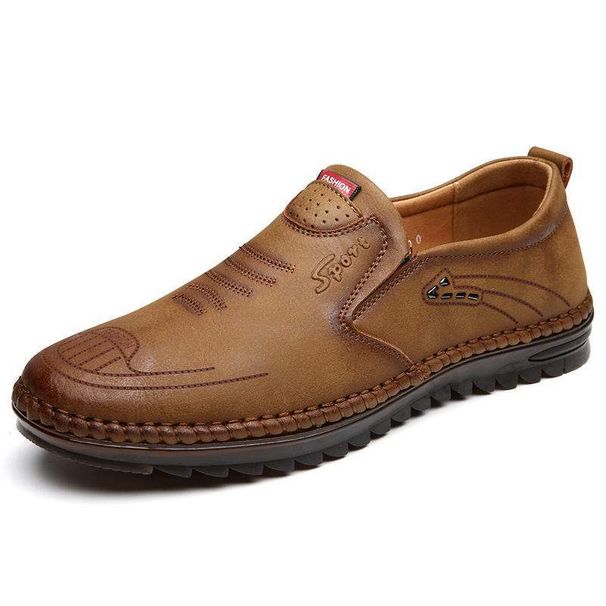 European Warm Series Leather Autumn Casual Loafers Cotton With Fleece Lining Warm Non-Slip Men's Shoes_vogvips.com