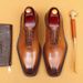 Men’s Shoes Brown leather shoes for men, genuine leather, British high end feel, polished color, business formal, wedding groom shoes_vogvips.com
