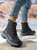 Men's Winter Snow Boots Waterproof High-Top Outdoor Shoes With Non-Slip Rubber Sole, Insulated Warm Lined Shoes For Hiking, Casual Unisex Boots_vogvips.com