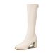Gomeini Korean Style 2024 Versatile Square Toe High Heel Stretch Slim Over-the-Knee Long Boots For Women 818-A_vogvips.com
