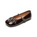 French Single Shoes Women's Flat Bottom Shallow Mouth Ballet Soft Sole Grandma Shoes With Mary Jane Shoes_vogvips.com
