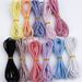 Candy color mesh shoelaces new round multi color sports shoes crystal shoelaces_vogvips.com