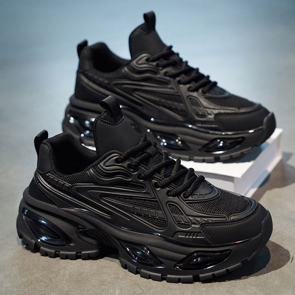 Black Warrior Height-increaing For Men, Autumn Thick-oled Caual Neaker, Men' High-end Trendy Treet-tyle Dad_vogvips.com