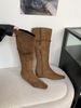 Fashionable 2025 Autumn Winter Thin Strap Pointed Toe Suede Inner Over-the-Knee High Heel Long Boots Women's Shoes_vogvips.com