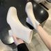 Women's 2025 New Summer Thin Thick Heel Short White Slim Spring Autumn Single Martin Boots_vogvips.com