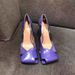 Retro Square-toed High-heeled Elegant Purple Side-cut Sandals, Simple Horsehair Patchwork Stiletto Shoes, Popular Online_vogvips.com