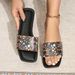 Women's Shoes Large Size Women's Shoes Spring And Summer New Square Head Printed Flat Bottom Casual Sandals For Women_vogvips.com