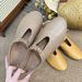 Women’s Shoes New Sheepskin Shallow Mouth Flat Shoes Casual Slip On Slim Grandma Shoes Pointed Elastic Loafers_vogvips.com
