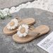 Summer Faux Grass Woven Women Sandals Fashion Flat Shoes Beach Sandals Casual Sandals Women Shoes Flip Flops Slide Zapatos Mujer_vogvips.com