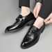202 New Formal Business Non-slip, Wear-resistant, Stylish Men's Shoes, British Style, Breathable, Trendy Leather Shoes_vogvips.com