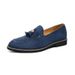 Suitable For All Seasons British Style Tassel Slip-On Loafers For Men Business Casual Leather Suede Height Increasing Shoes_vogvips.com